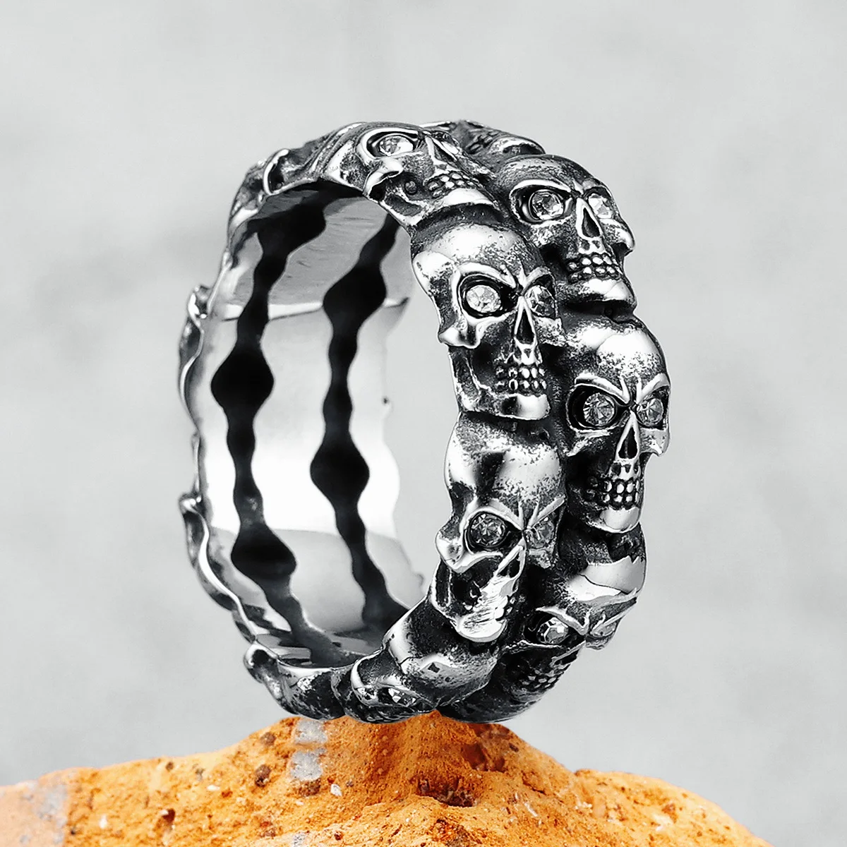 

Skulls Rings 316L Stainless Steel Men Ring Devil Skull Punk Rock Hip Hop Party Gothic for Biker Male Boyfriend Jewelry Best Gift