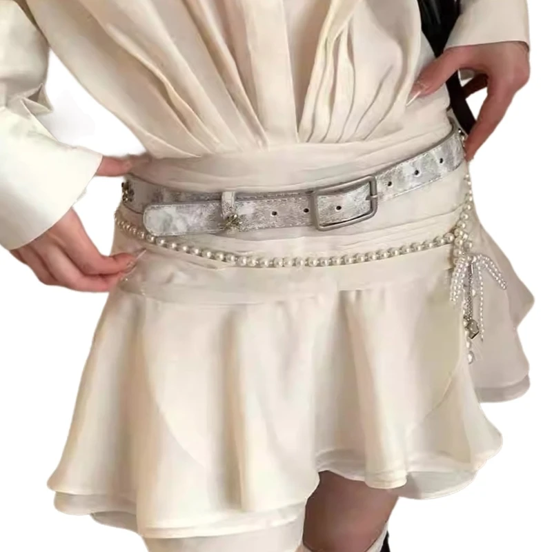 Rock Fan Waist Belt Wear Resistant PU Waist Belt for Jeans Coat Skirt Decors Drop Shipping