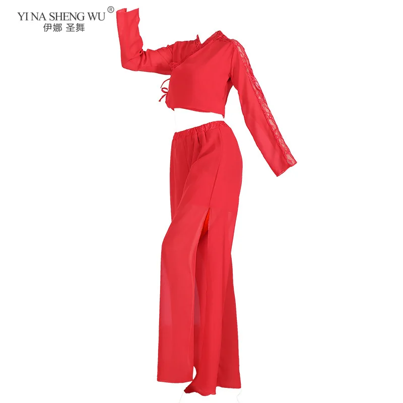 المرأة النمط الصيني Hanfu ملابس رقص الحديثة الكلاسيكية مروحة أداء الرقص الزي للطلاب الخريف عرض مسرحي الملابس #5