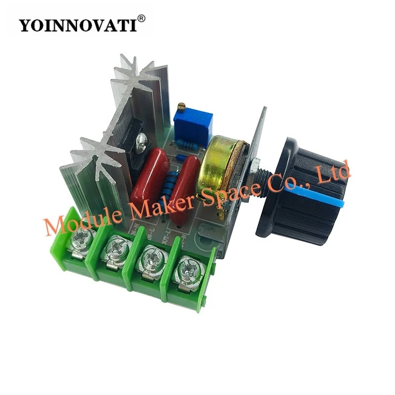 1pcs 2000W 50-220V AC 25A SCR Motor Speed Controller Adjustable PWM Voltage Regulator Temperature Motor Switch Module