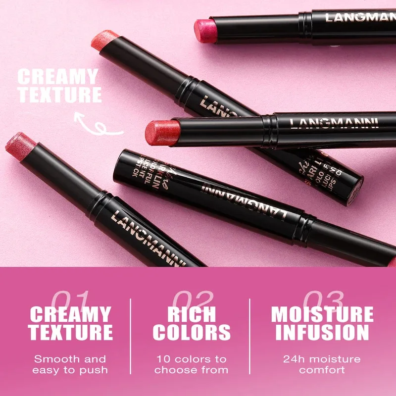 ลิปสติกไดมอนด์ เพิร์ลเลนท์กันน้ำติดทนนานไม่ติดถ้วยแมทกำมะหยี่มันวาวลิปสติกสีแดงเซ็กซี่แต่งหน้าเครื่องสำอาง