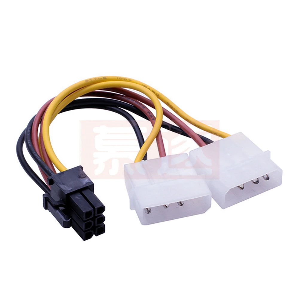 New Graphics Card Power Cable Dual 4PIN to 6PIN 6P to 4P Adapter Cable High Quality Computer Graphics Card Power Cable