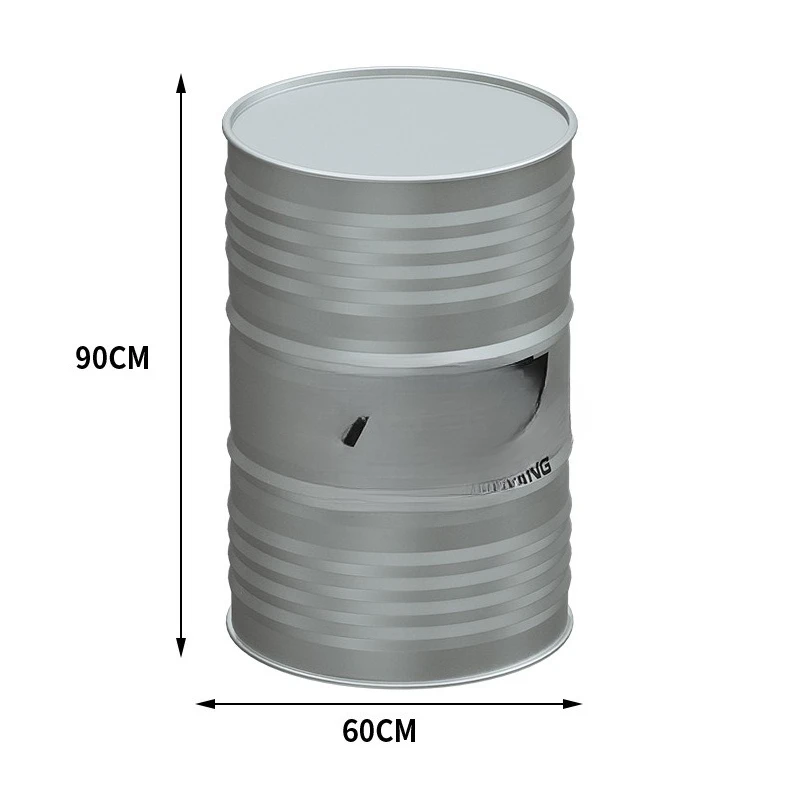 Trendy store oil drum tall table