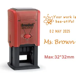 Self-Inking Rubber Date Stamp Office Stamp for Professional ,Custom Teacher checked by with date stamp ,Your Text/your Name