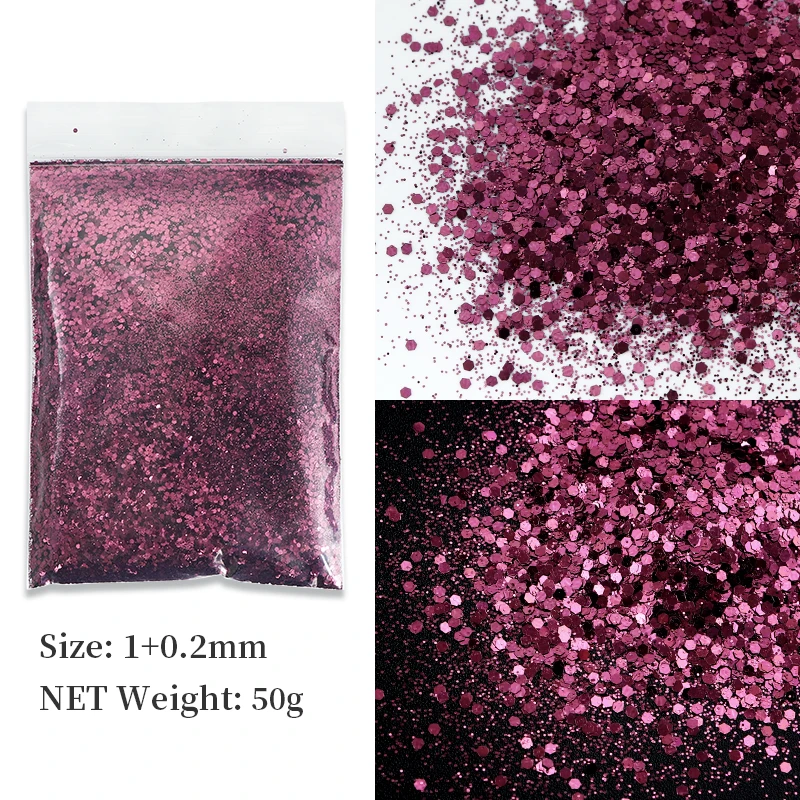 50g caffè marrone Glitter resina epossidica riempitivo materiali di riempimento resina fai da te Mix paillettes esagonali moldes de silicona para