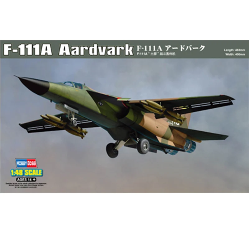 

Hobbyboss 80348 1/48 F-111A Aardvark Fighter Military Collectible Hobby Display Toy Plastic Assembly Model Kit