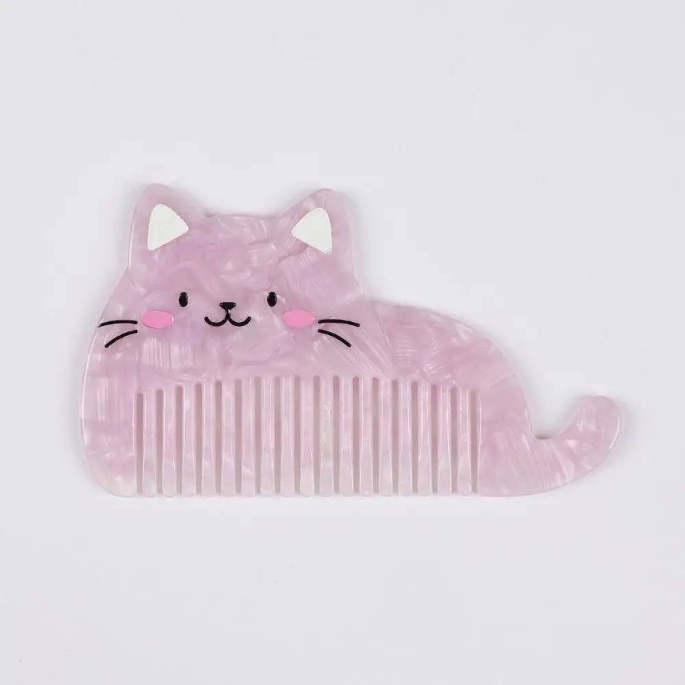 

Funny Cat Shaped Acetate Comb Wide Toothed Hair Styling Tool Makeup Comb Lovely Hair Accessories Hairdressing Comb Women
