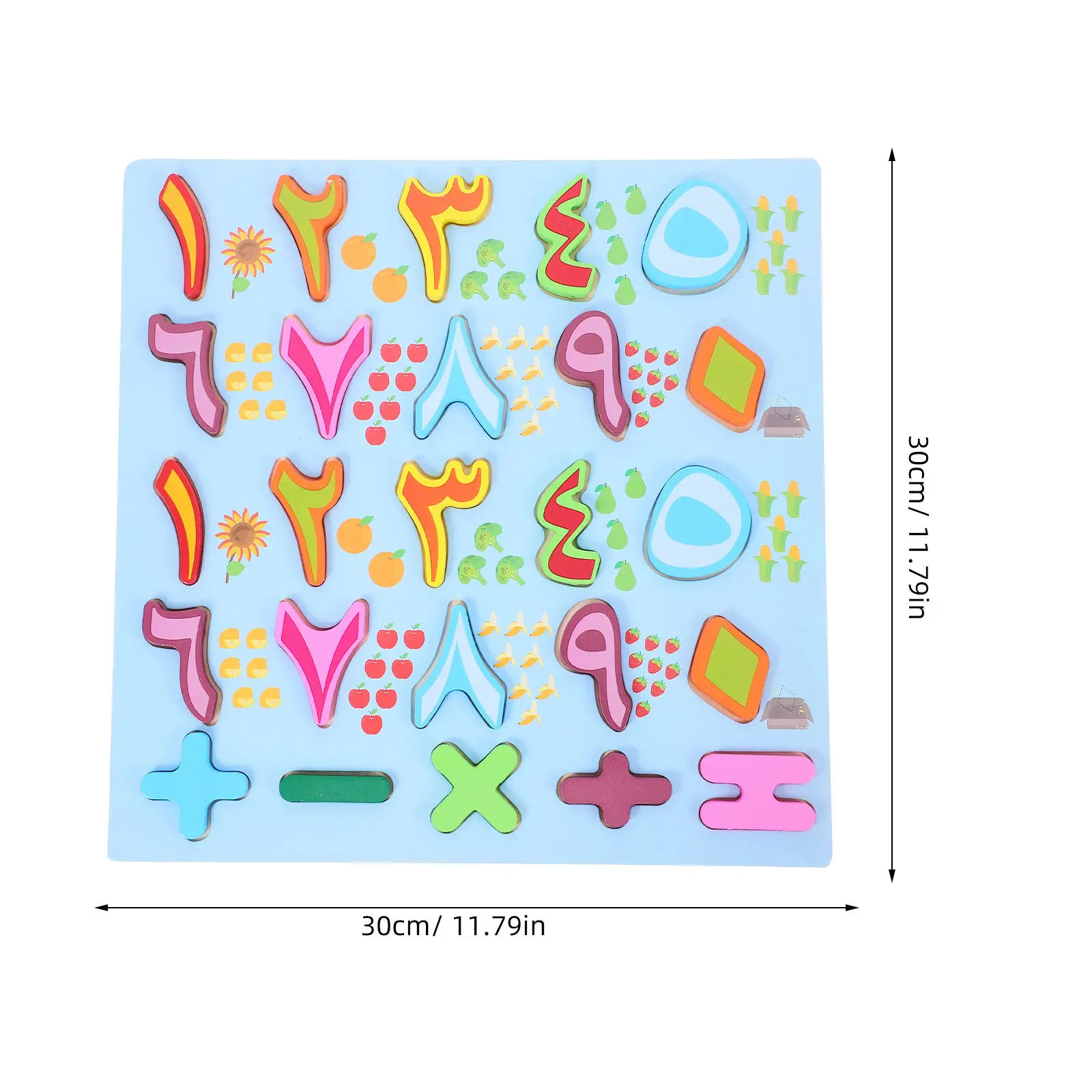 Arabic Language Learning Wooden Puzzle for Toddlers Letter Matching Shape Recognition Cognitive Skill Building Montessori