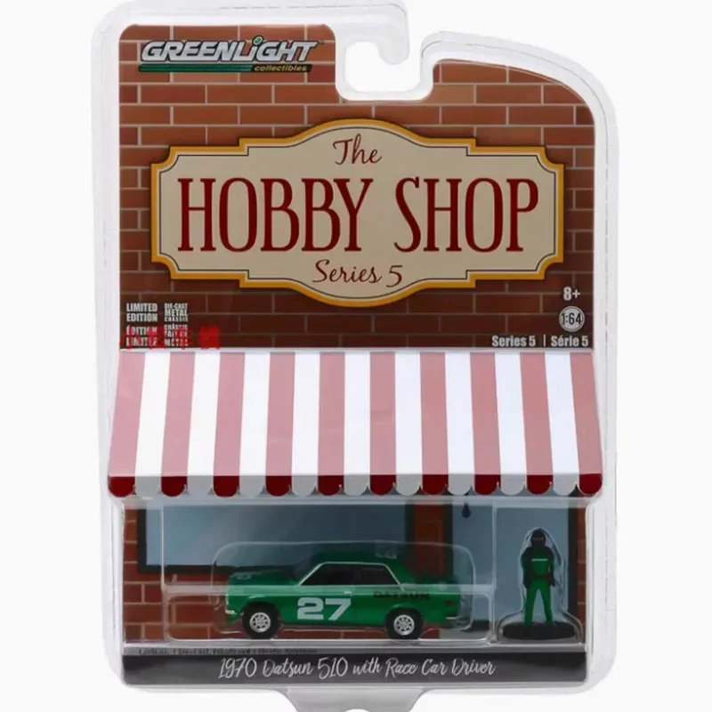 

Литой под давлением сплав Greenlight, масштаб 1:64, 1968/1970 Datsun 510, винтажная модель автомобиля, классический сувенир для взрослых, подарок, статический дисплей