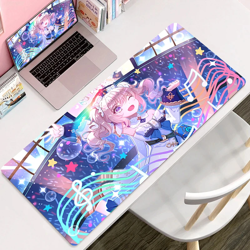 Barbara Pegg Genshin Impact Anime Desk Mat 900x400 Non-Slip Laptop Mousepad Decor Extended Pads Kawaii Cartoon Office Mouse Mats