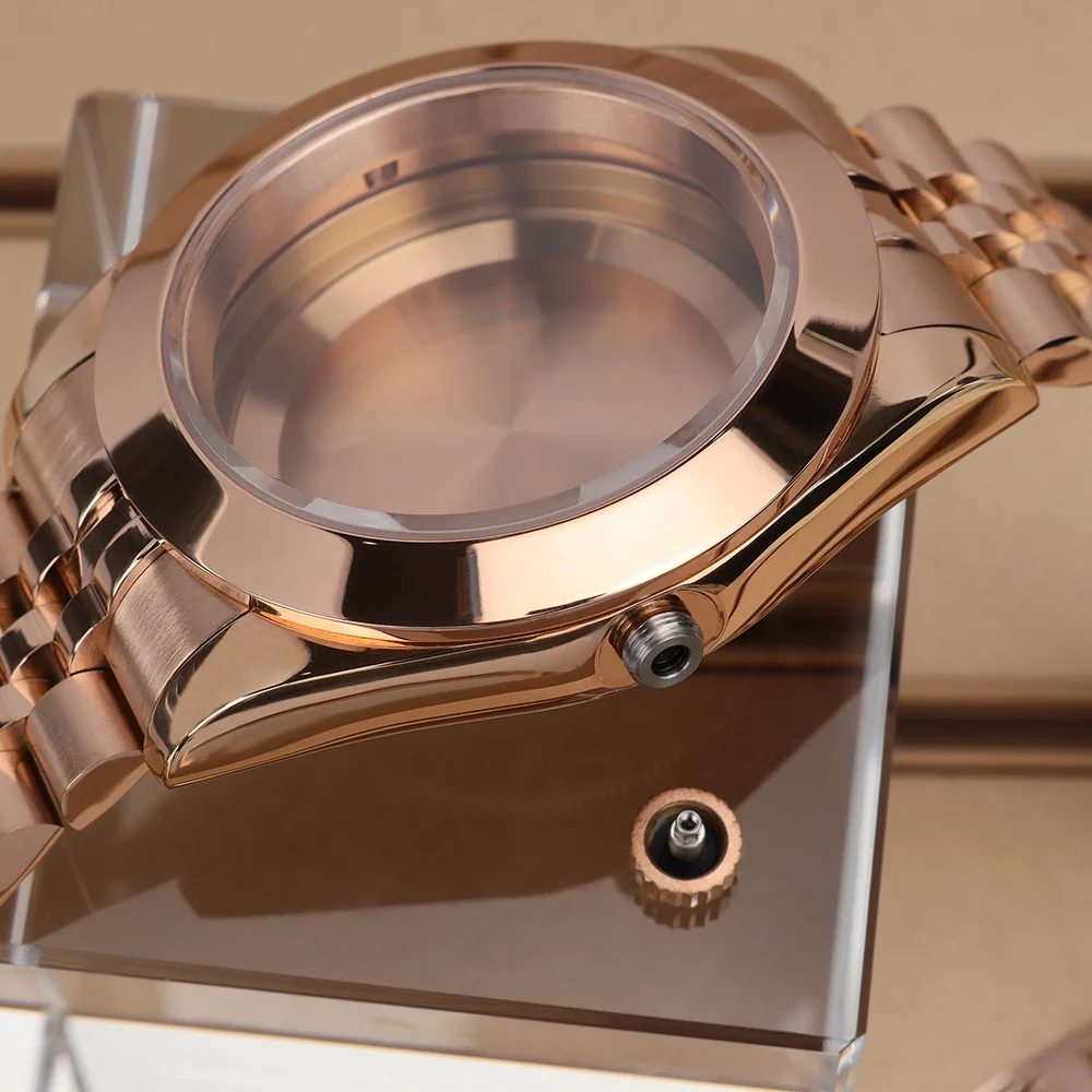 

Fluted 36mm/39mm Watch Case Sapphire For DJ SK NH34 NH35 NH36/38 4R36 Miyota 8215 28.5mmDial Jubilee Watchbands Glide Lock Clasp