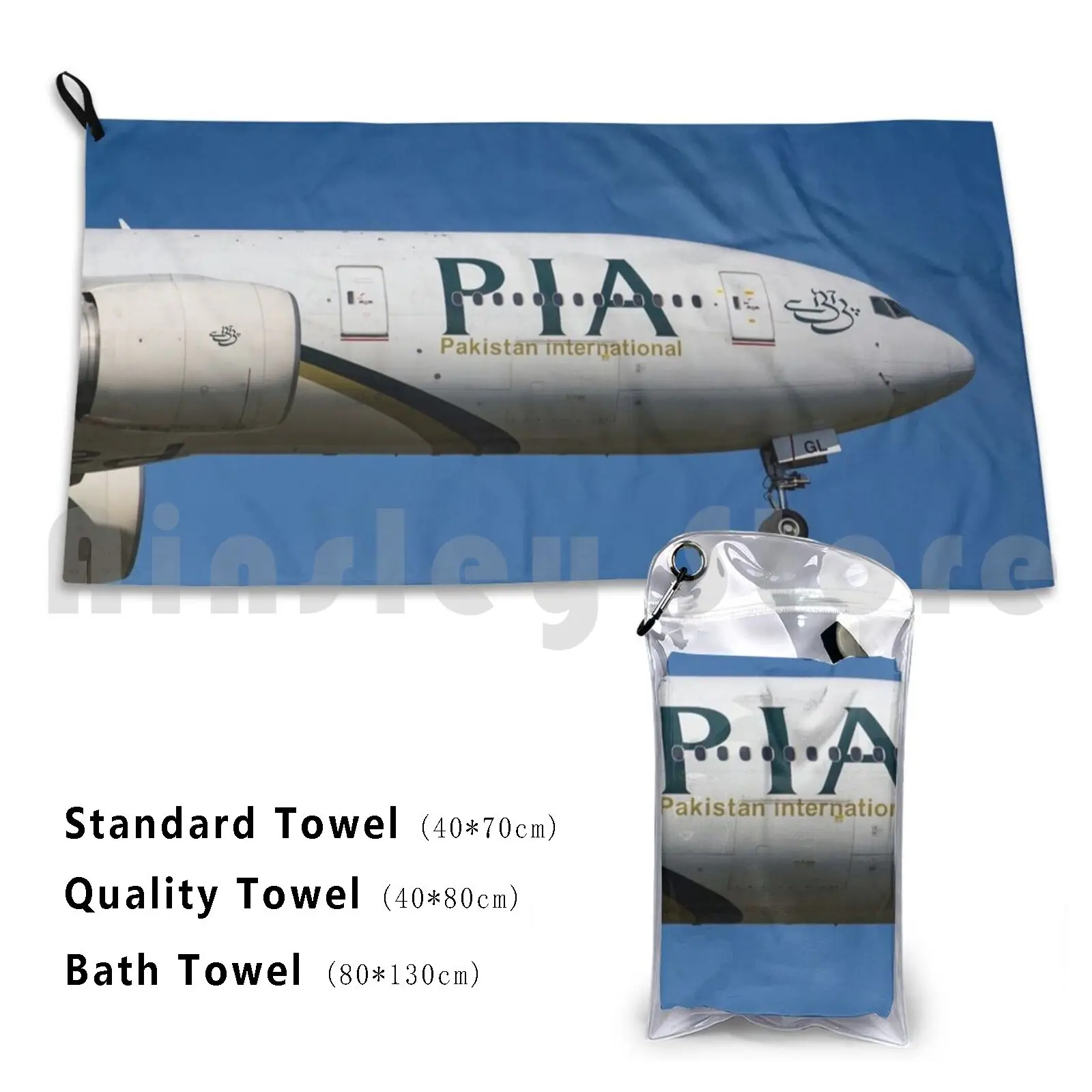 Pakistan International Boeing 777 Bath Towel Beach Cushion Pia Pia 777 Pia Boeing Pia Jet Pia Pia Boeing 777 Pakistan