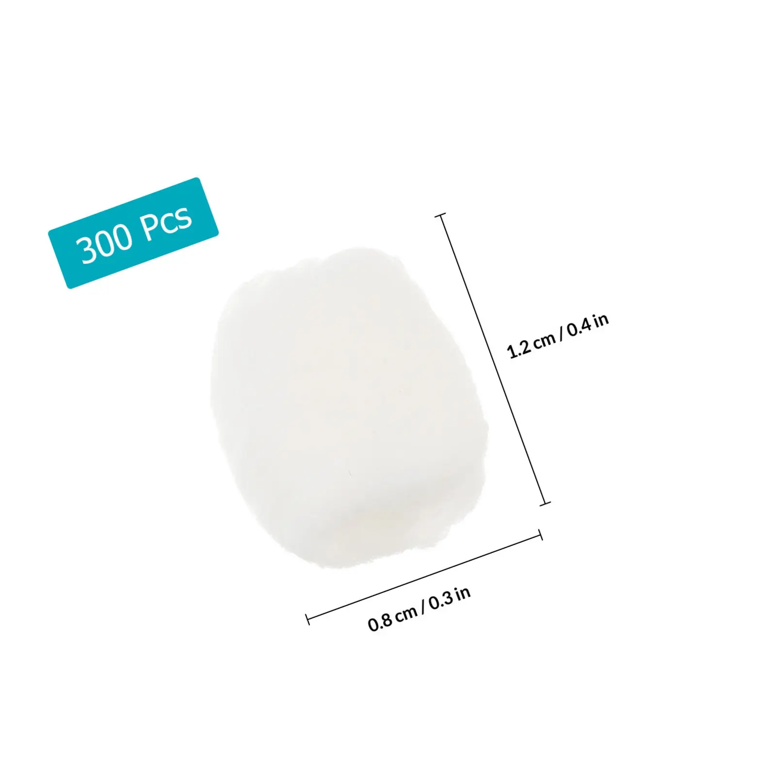 300Pcs Makeup Cotton Balls Soft Pure Cotton Salon Cleansing Makeup Removal Resealable Bags for Home Beauty Nail Polish