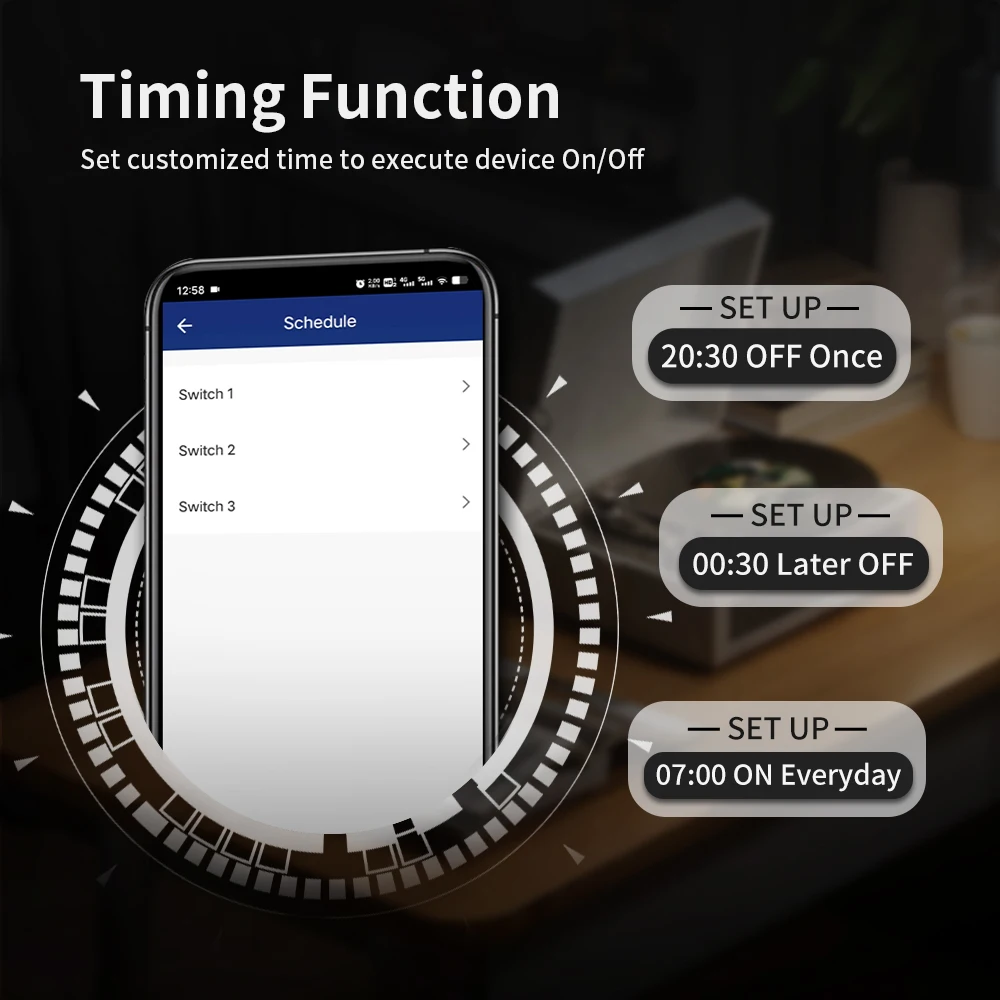 TNCE Tuya WiFi/Zigbee Smart Switch سلك محايد/لا يتطلب سلكًا محايدًا 1/2/3/4 مفتاح لمس عصابة يعمل مع Alexa Google Home #4