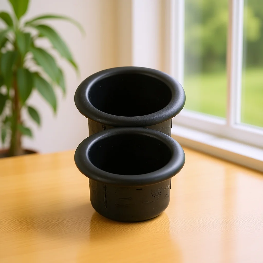 

2Pcs Rv Cup Holders Black ABS Insert Replacement Drink Can Holder for Boat Sofa Couch Recliner Truck Car Table