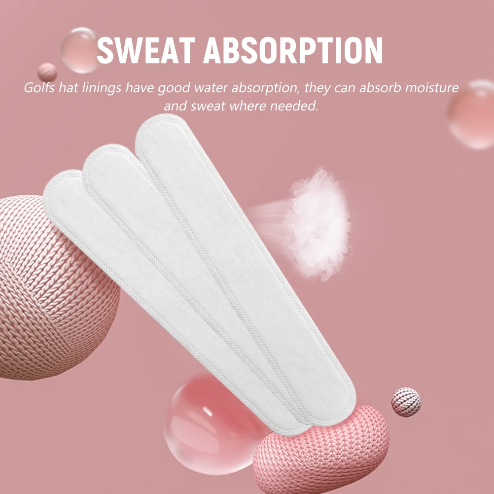 

40pcs Hat Pad Sweat Absorption Sticker Disposable Non-woven Cap Liner Sweatband for Women Men Invisible Adhesive Hat Sweatband