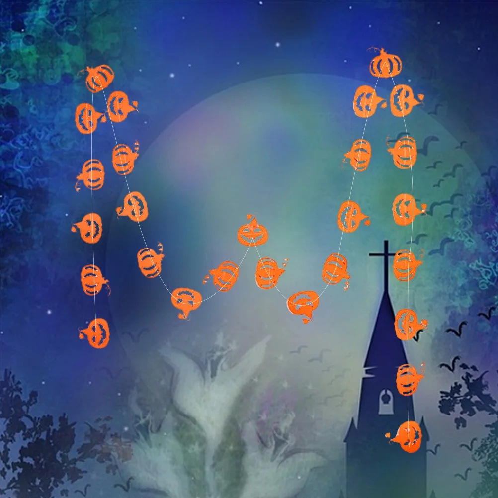 

Pumpkin Bunting Banner Burlap Party Decoration Orange Unique Hanging Banner Indoor Outdoor Halloween Decor Halloweens Decoration