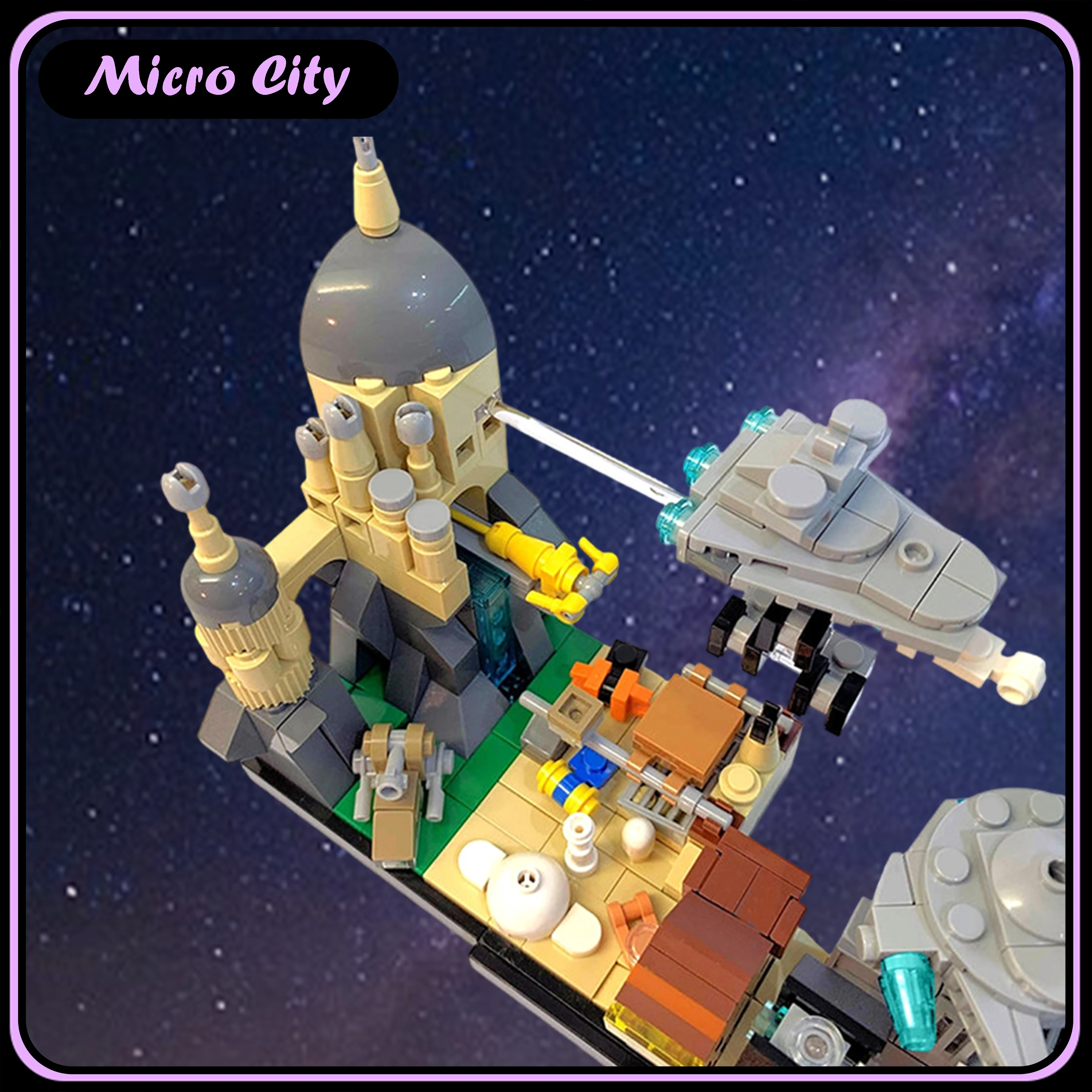 Seria Micro MOC City Skyline Scene, inspirowana klasycznymi serialami kryminalnymi, architektura, klocki konstrukcyjne, model kolekcjonerski, prezent.