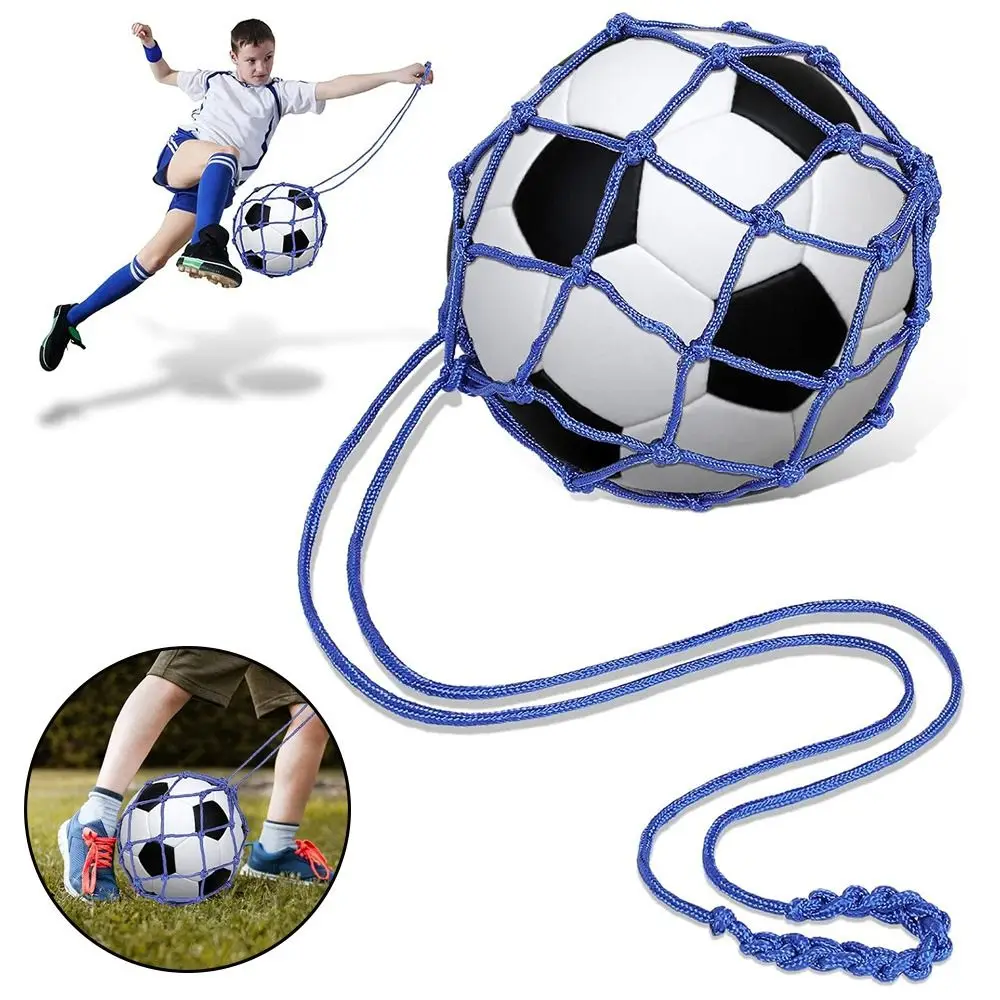 Supporto per pallone Allenatore per calcio in nylon Colori multipli Rete per palloni da calcio Pratica Aiuto per l'allenamento Adulti
