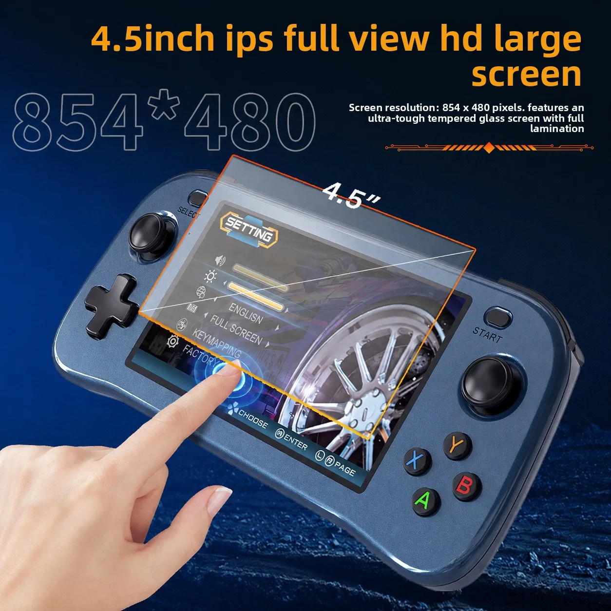 handheld game console high definition color large screen horizontal game console new cross-border classic retro game console