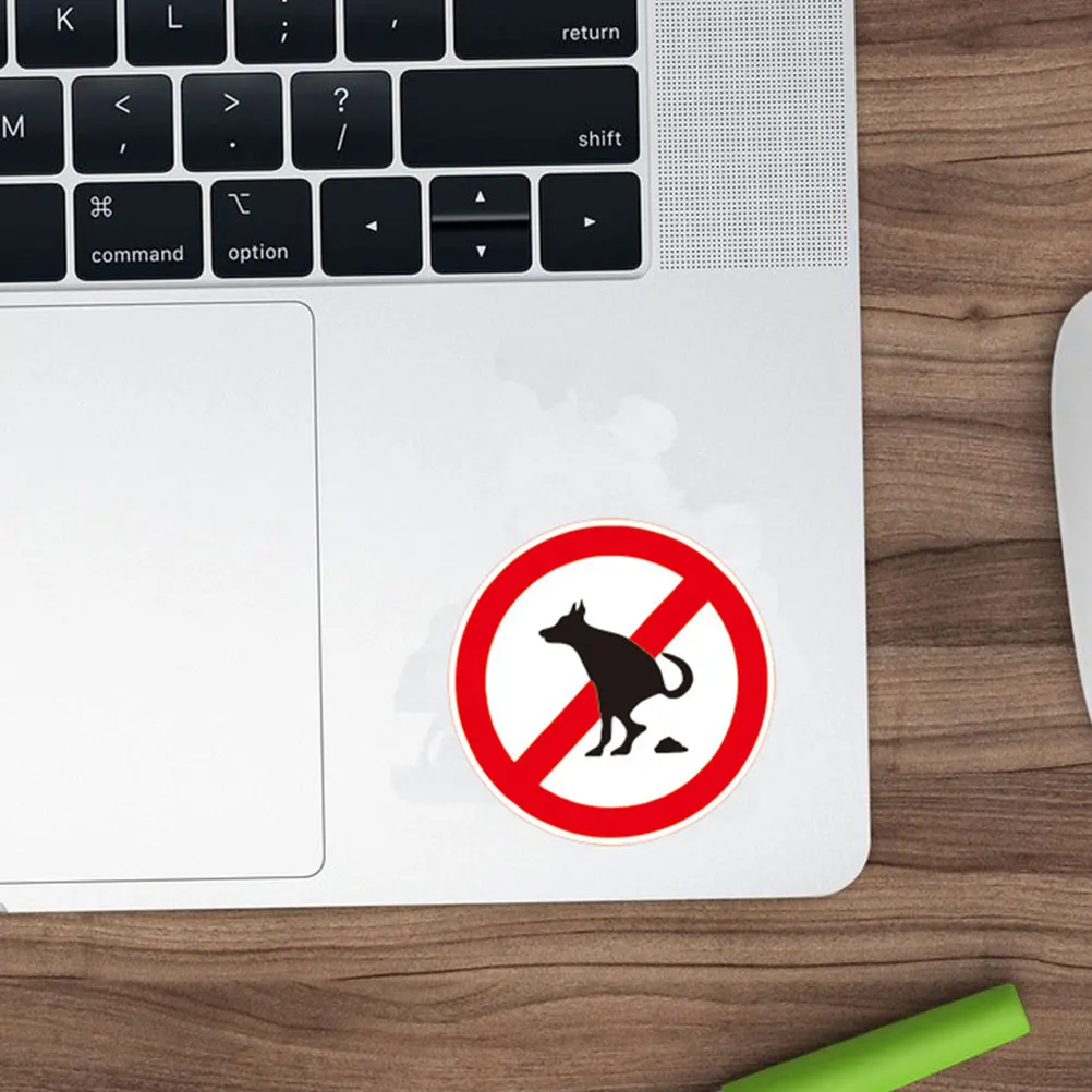 

10pcs Waterproof Stickers No Pet Pooping Sign Keep Off Lawn Clean Up Dog Decal Weather Resistant Thick Material for Outdoor