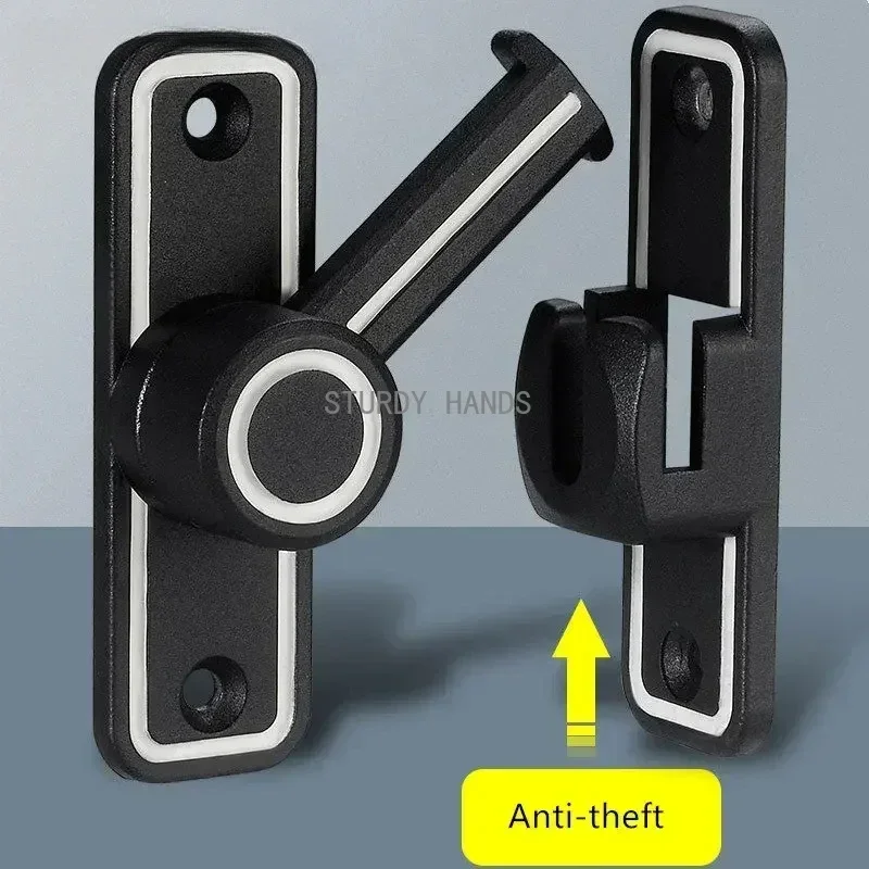 Indoor Zinc Alloy Door Bolt 90/180 Degree Dual Purpose Luminous Door Buckle Bathroom Sliding Door Latch Kitchen Cabinet Lock