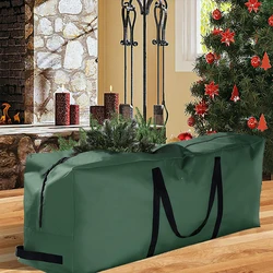 Large Christmas Tree Bag Storage Tub High xmas Tree Decoration Wreath Storage Box Handles Waterproof And Durable Home Organizer