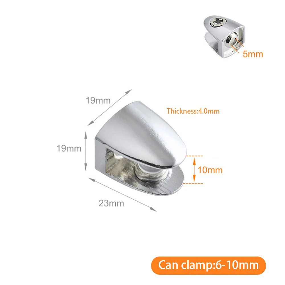 Glass Clamp Glass Shelf Supports Display Cabinet Furniture Bookshelf Glass Support Bracket Nails Brackets Bookcase