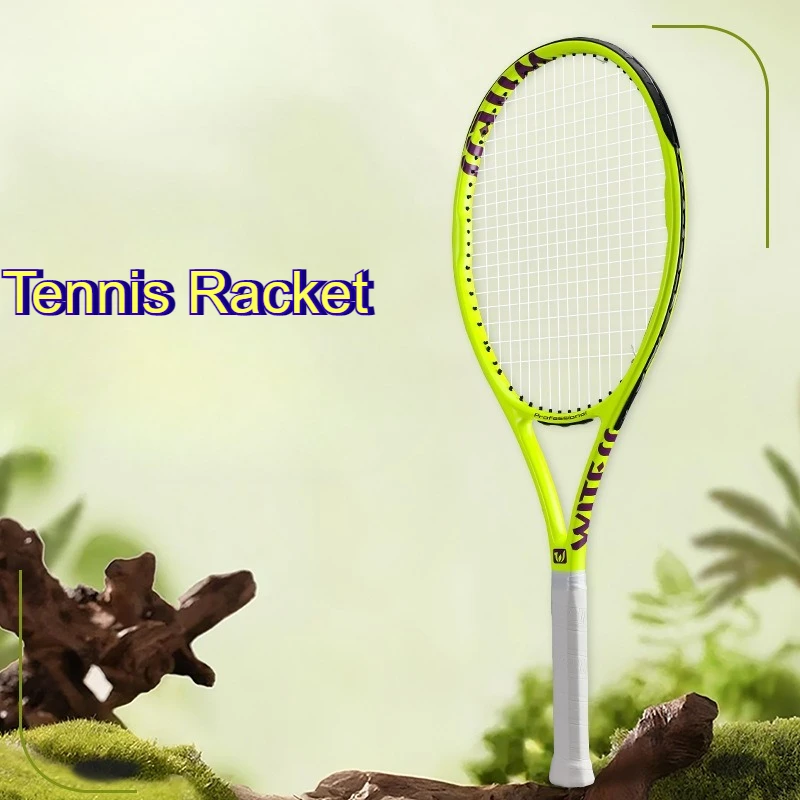

Professional Tennis Rackets Composite Carbon Beginner Tennis Rackets Durable Sturdy Training Racket Portable Sports Equipment