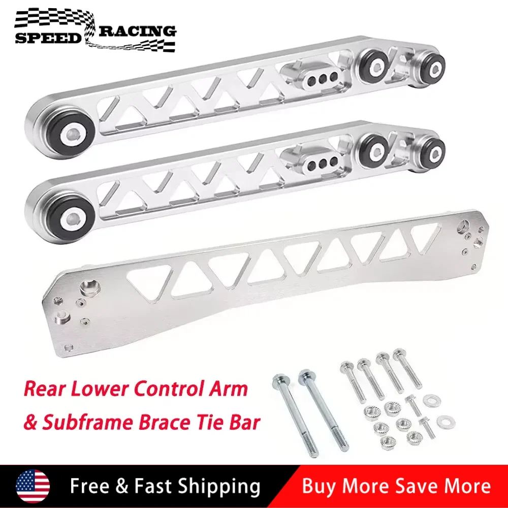 

Rear Lower Control Arm & Subframe Brace Tie Bar For 1996-2000 Honda Civic EK CX DX EX GX HX LX Si D16Y5 D16Y7 D16Y8 B16A Engine