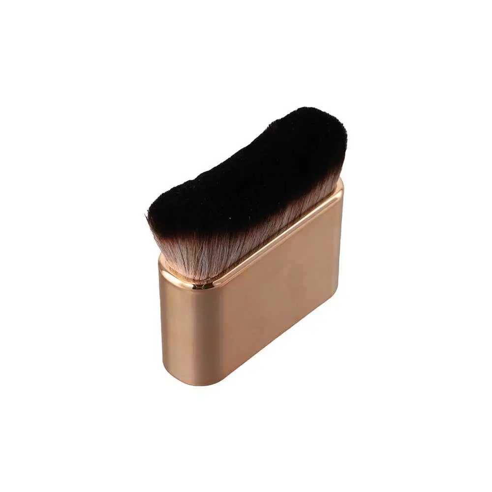 Pennello per trucco cosmetico portatile Pennello per fard in polvere Pennello per fondotinta liquido professionale Pennello per silhouette per contorno morbido a forma di onda da donna