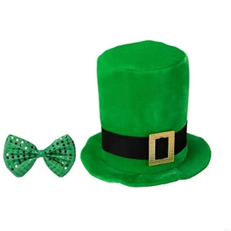 68UC Stpatrick Day Glittering Bowtie Festival 장식 아일랜드 전국의 날 소품