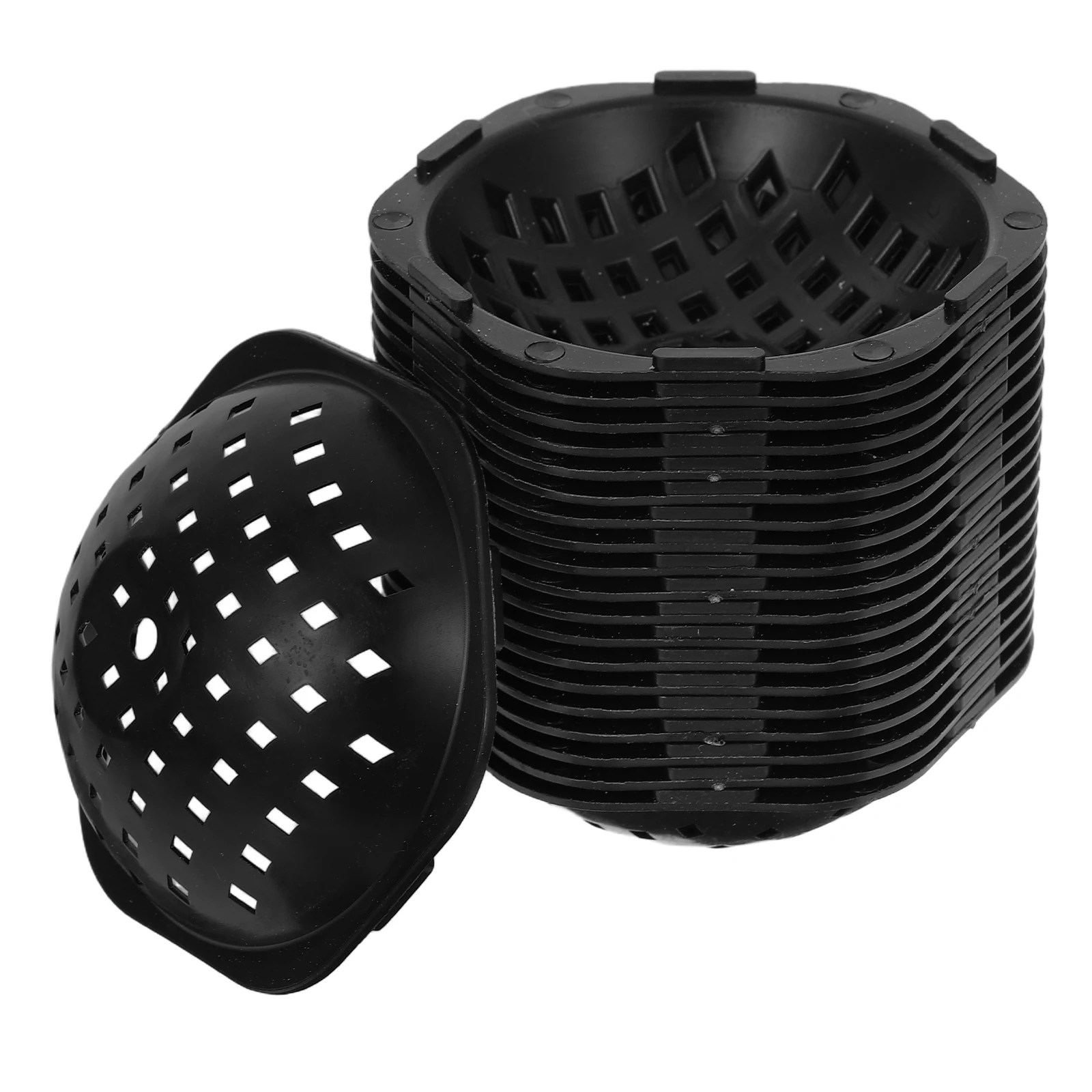 20 قطعة وعاء الزهور وسادة الصرف 5.6 سنتيمتر شبكة مستديرة للمزارعين بونساي الأواني عالية الكثافة البلاستيك أسفل ثقب تصفية حصيرة حديقة أداة #2