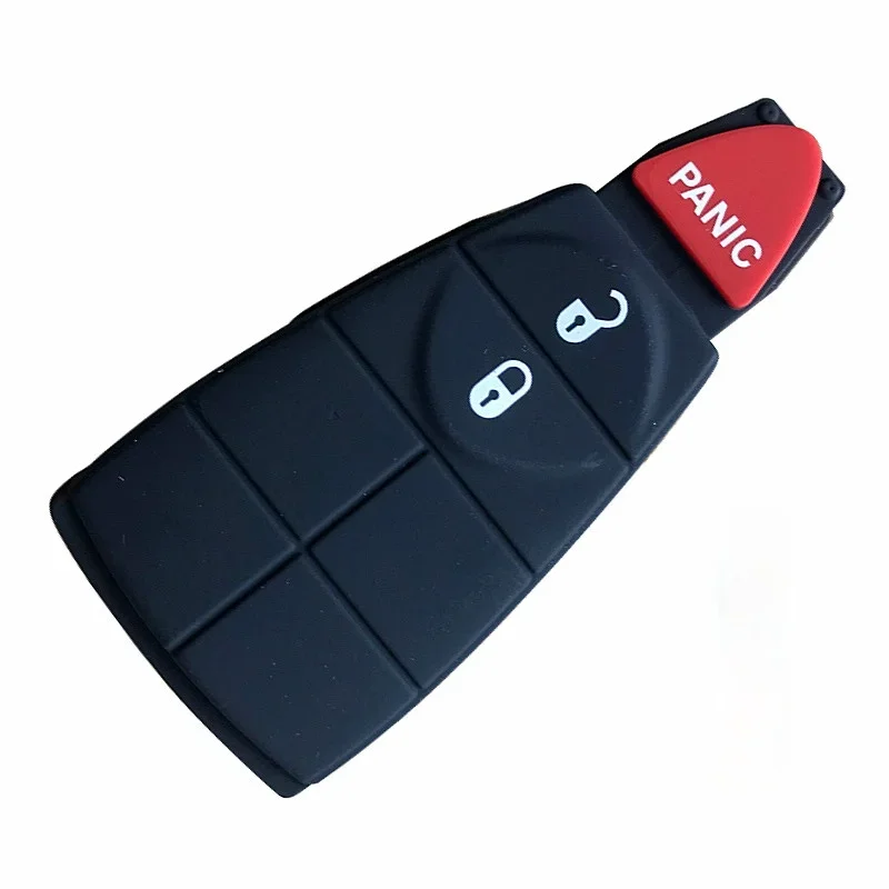 

New 3 Button Rubber Pad Insert Key Fob Car Remote Case For Chrysler Fobik Remote Button Pads