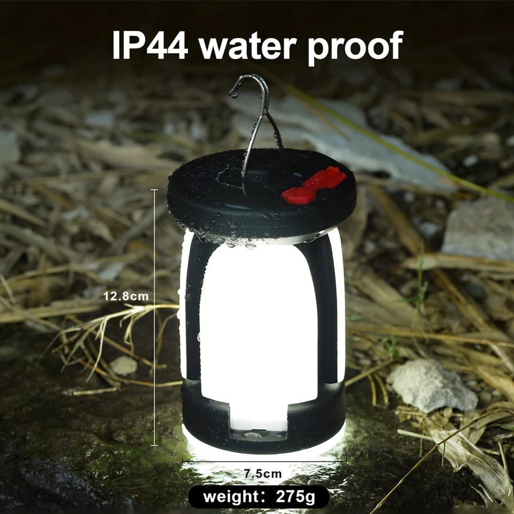 Outdoor Strong Light Hangable Emergency Light Solar Rechargeable Camping Light USB Foldable Floor Stand Light