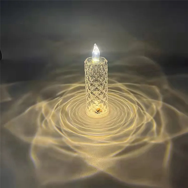 A76K LED شمعة عديمة اللهب قابلة لإعادة الاستخدام مصباح شمعة بلاستيكية Tealight-أضواء ليلية لحفل الزفاف عيد الحب زينة عيد الميلاد