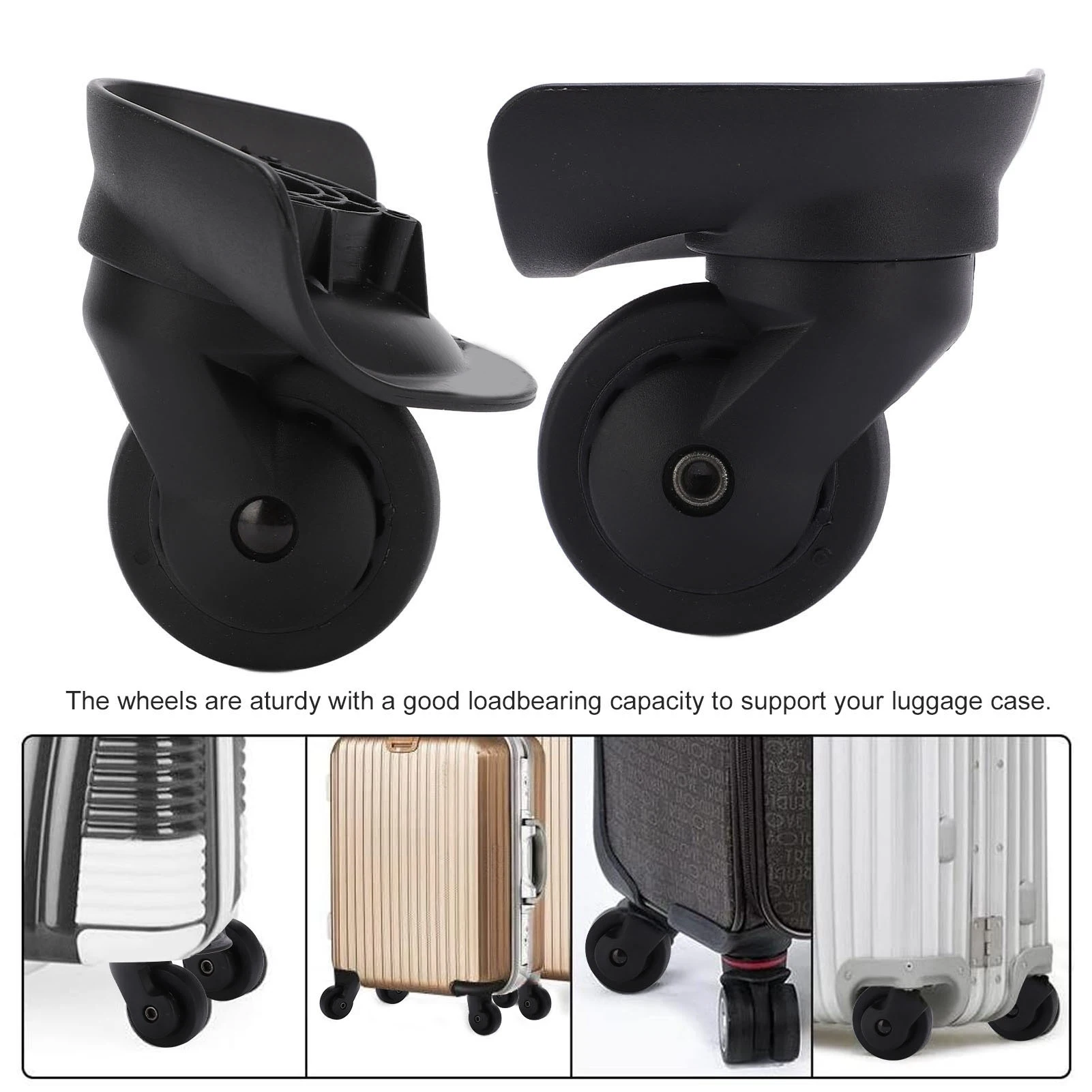 1 Pair A53 Suitcase Wheels Convenient & Lightweight Luggage Wheels Effortless Mobility Functionality For Travel Durable