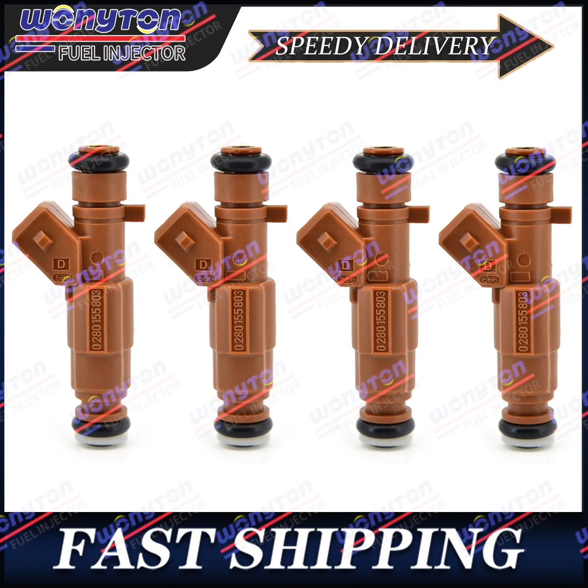 4pcs FUEL INJECTOR FOR PEUGEOT CITROEN FIAT LANCIA 306 406 ULYSSE 2.0 16V 0280155803