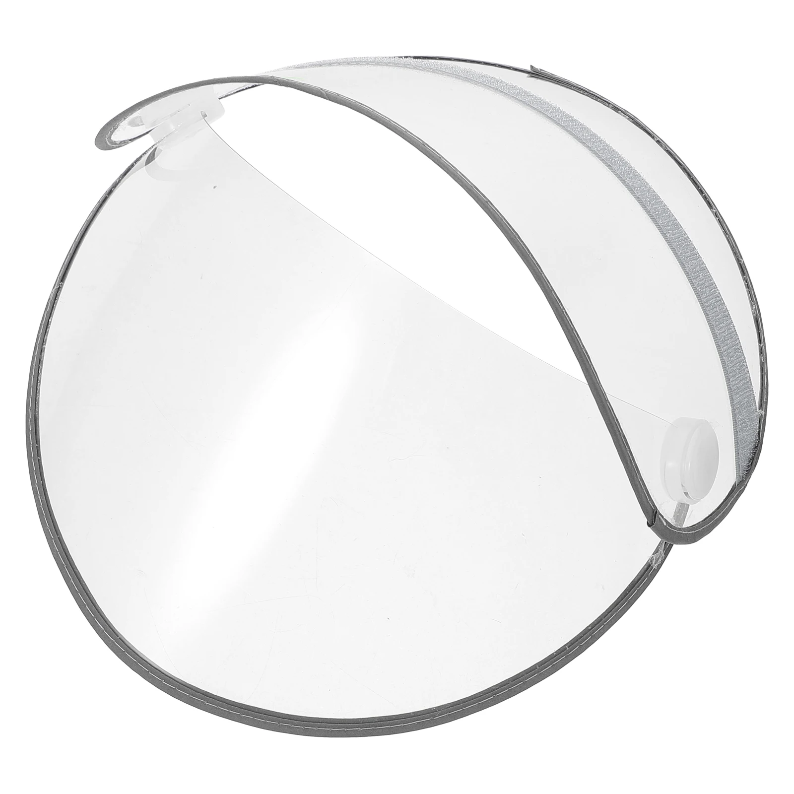 

Raincoat Hat Transparent PVC Face Poncho Hat Brim Shield Replaceable Cap Brim for Poncho Hood Protector Adjustable