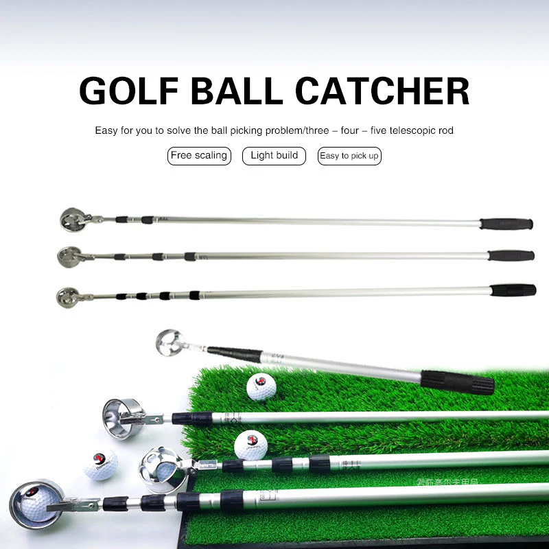 

Golf Ball Pick Up Tools Telescopic Golf Ball Retriever Catcher Golf Training Aids Automatic Locking Scoop Picker Golf Ball