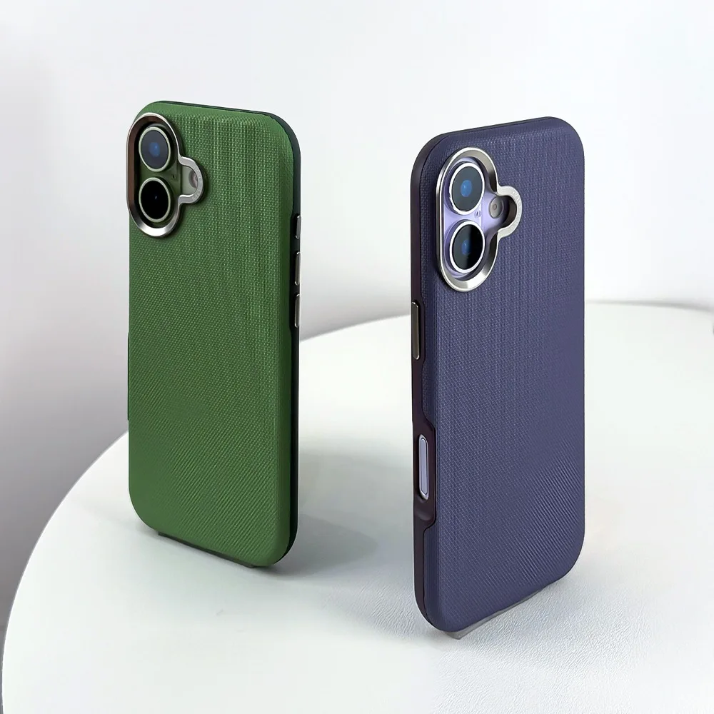 

For iPhone 17 Pro Max Case Purple Checkered Magnetic Business iPhone Case Compatible with iPhone 16 15 14 13 12