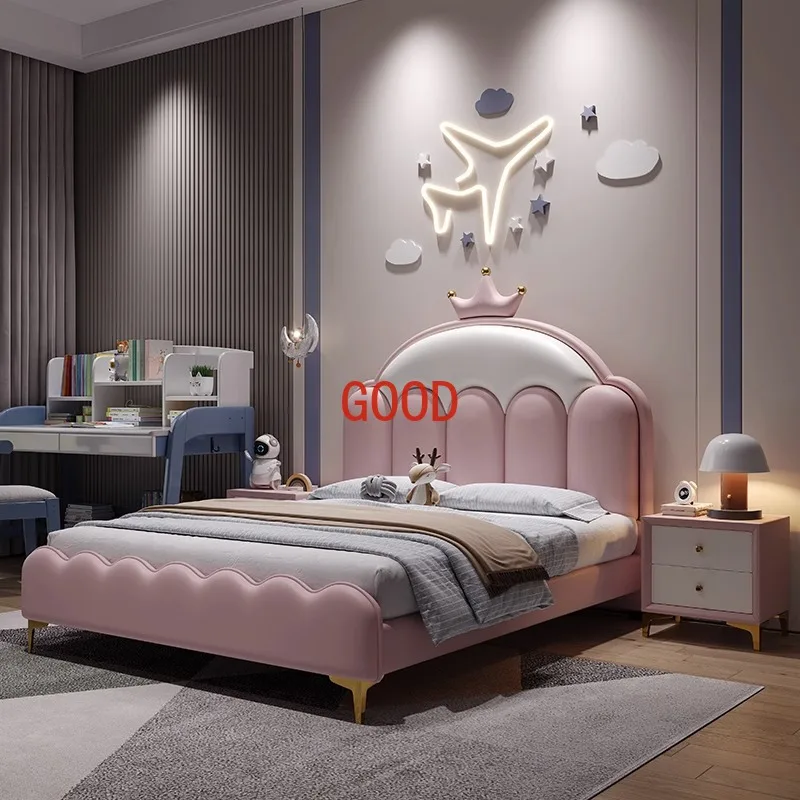 High End Children Double Bed Designer Storage Wooden Nature Simple Double Bed Modern Luxury Cama De Dormitorio Bedroom Furniture