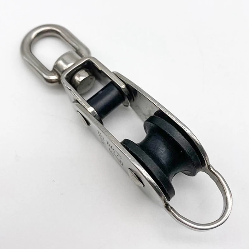 High Quality Stainless Steel Heavy Duty Steel Single Wheel Swivel Lifting Rope Pulley Block