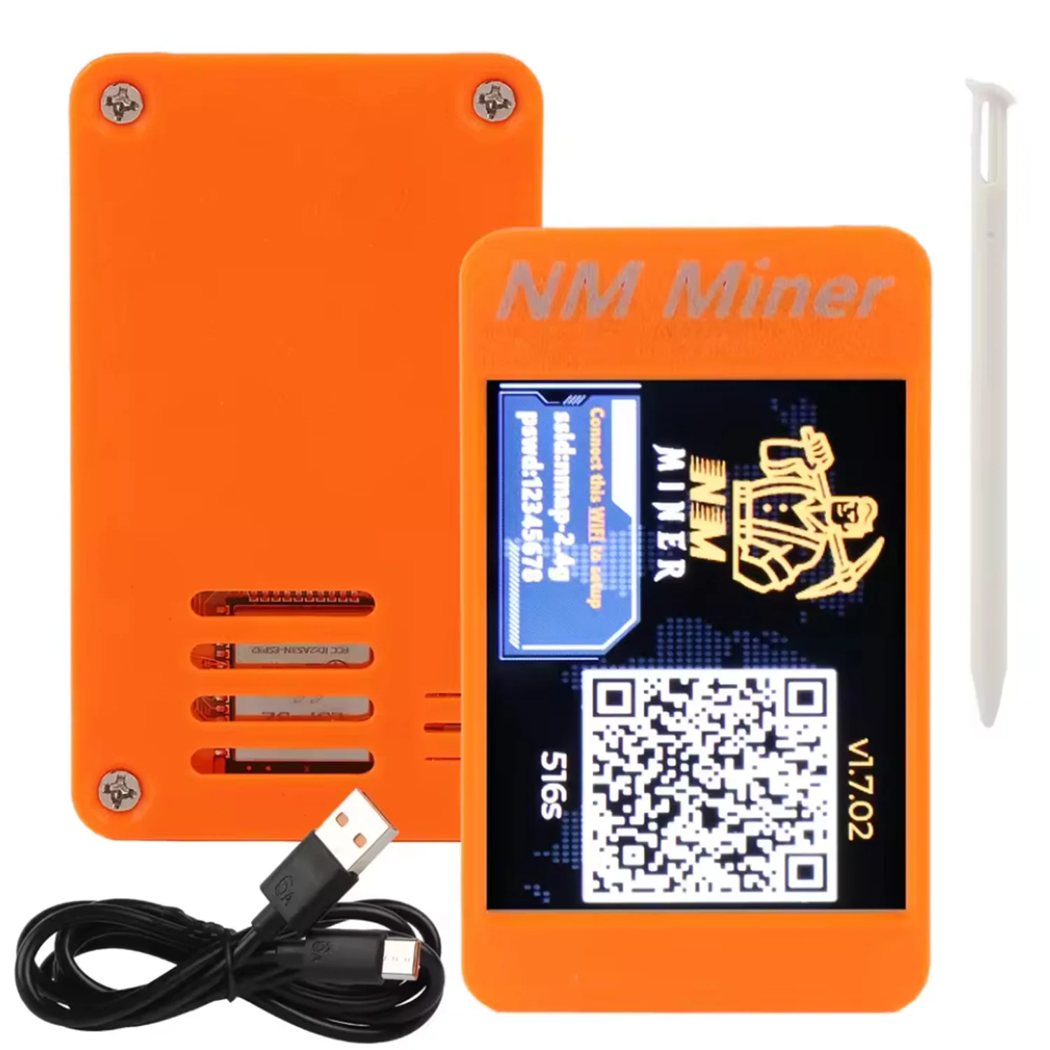 Bitcoins Miner NMMiner Atualização 1010KH/S Tela colorida de 2,8 polegadas DIY Solo Miner Crypto Miner Uso doméstico BTC