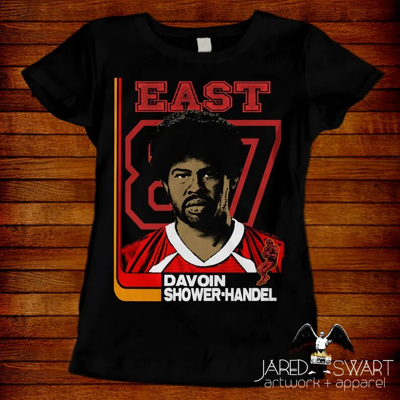 Davoin Shower-Handel T-shirt Key & Peele East/West Bowl parody Tee Sizes S M L XL 2XL 3XL 4XL 5XL also in ladies fit S-2XL