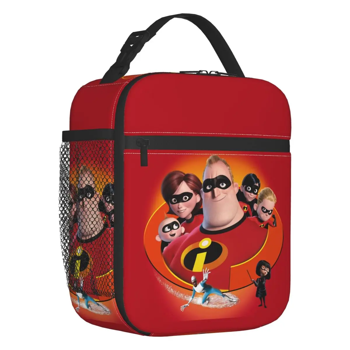 

Animation The Incredibles Lunch Bag Women Warm Cooler Superhero Adventure Comedy Insulated Lunch Box for Kids School Children