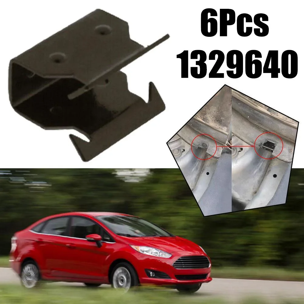 6x Auto Metalen Klemmen Cowl Scuttle Panel Trim Clips Voor Ford Voor Focus Mk2 1329640 2024 Hot Sale Gloednieuwe En Hoge Kwaliteit