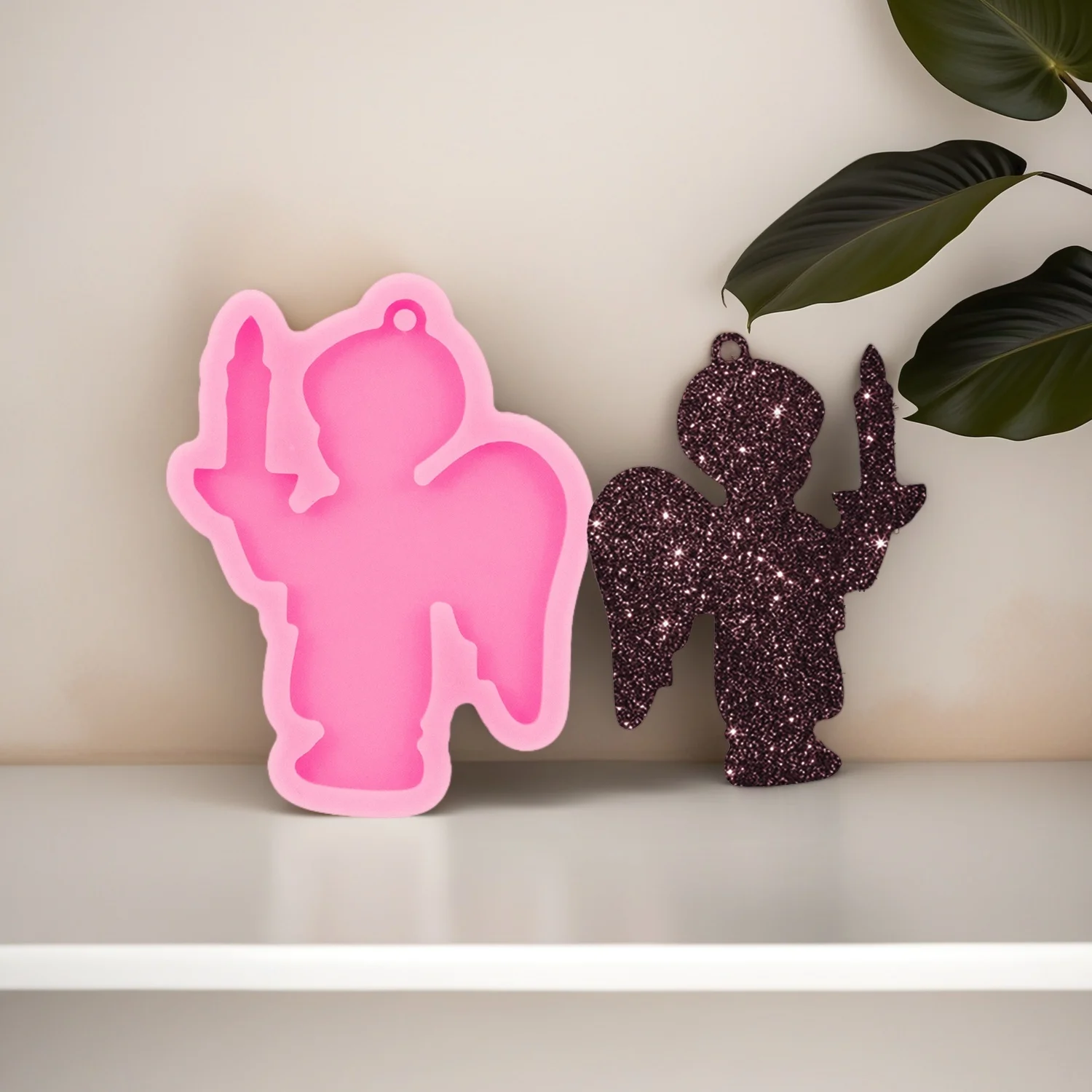 Silicone Angel boy Mold DIY Making Epoxy Resin Jewelry DIY Craft Silicone Fairy Keychain Mold - view 4