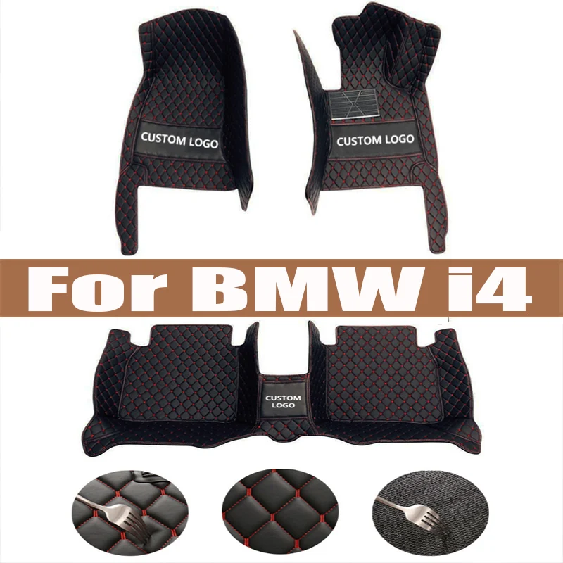 

Car Floor Mats For BMW i4 2022 Custom Auto Foot Pads Automobile Carpet Cover Interior Accessories