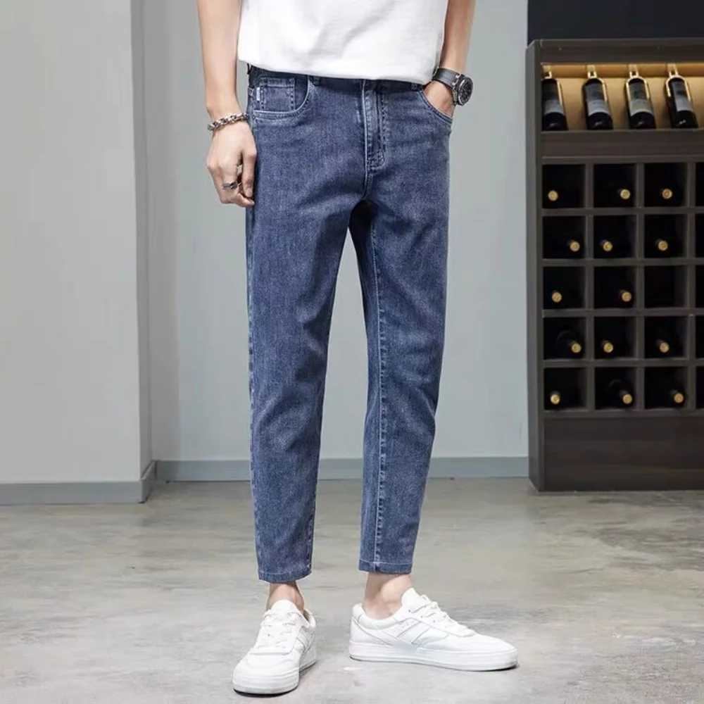 Comfortable Stylish Trendy Luxury Men's Jeans 2023 Summer Blue Cowboy Classic Jeans Casual Stretch Luxury Denim Pants for Men